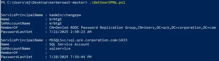 TMA Solutions GetSPNUsers.py in Action